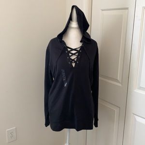 Brand New Fleece XL Popover Lace Up Hoodies